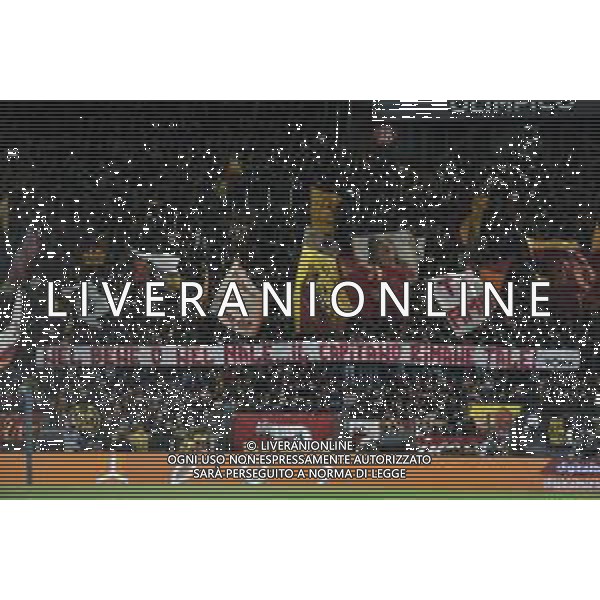 Roma vs Udinese Campionato Serie A TIM - 30 Giornata - Stadio Olimpico - Roma 16-04-2023 nella foto Striscione tifosi della Sud per Lorenzo Pellegrini ©Federico Gaetano / AGENZIA ALDO LIVERANI SAS