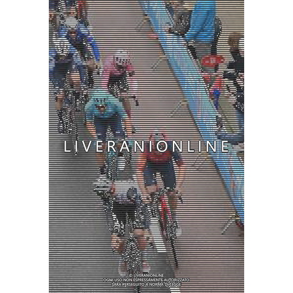 16-04-2023 Amstel Gold Race; 2023, Uae Emirates; 2023, Ineos Grenadiers; 2023, Astana Qazaqstan; Pogacar, Tadej; Sheffield, Magnus; Lutsenko, Alexey; Valkenburg Cauberg; ©SIROTTI / AGENZIA ALDO LIVERANI SAS