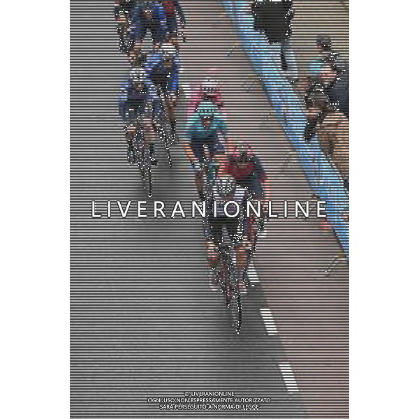 16-04-2023 Amstel Gold Race; 2023, Uae Emirates; 2023, Ineos Grenadiers; 2023, Astana Qazaqstan; Pogacar, Tadej; Sheffield, Magnus; Lutsenko, Alexey; Valkenburg Cauberg; ©SIROTTI / AGENZIA ALDO LIVERANI SAS