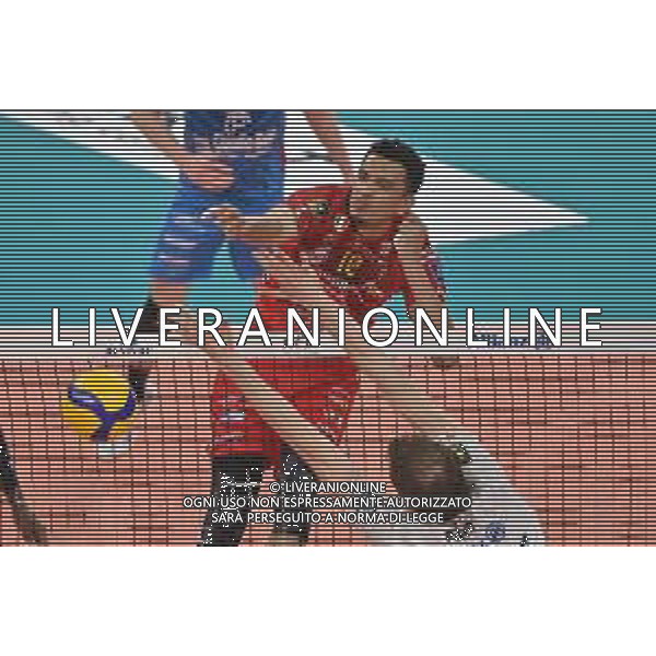TVRG Barthelemy Ikechi Ross Chinenyeze (Civitanova) Allianz Powervolley Milano vs Cucine Lube Civitanova Milano 16-04-2023 Allianz Cloud PalaLido SuperLega Credem Banca - gara 2 semifinali play off scudetto foto Roberto Garavaglia/ag. Aldo Liverani sas / AGENZIA ALDO LIVERANI SAS