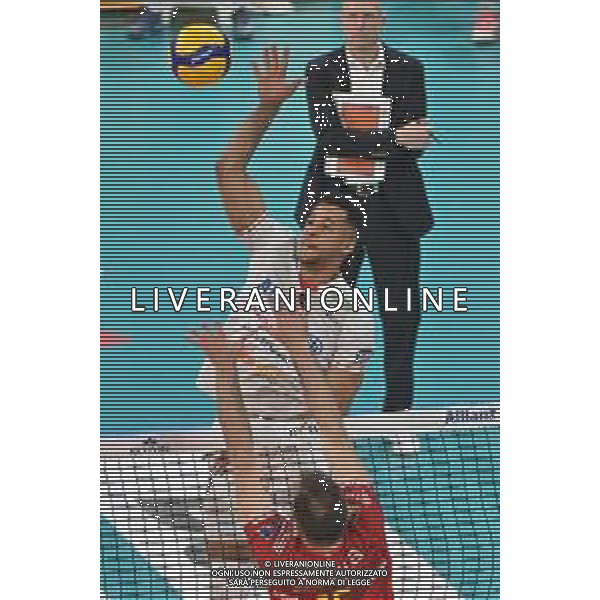 TVRG Mergarejo Hernandez Osniel Melgarejo (Powervolley Milano) Allianz Powervolley Milano vs Cucine Lube Civitanova Milano 16-04-2023 Allianz Cloud PalaLido SuperLega Credem Banca - gara 2 semifinali play off scudetto foto Roberto Garavaglia/ag. Aldo Liverani sas / AGENZIA ALDO LIVERANI SAS