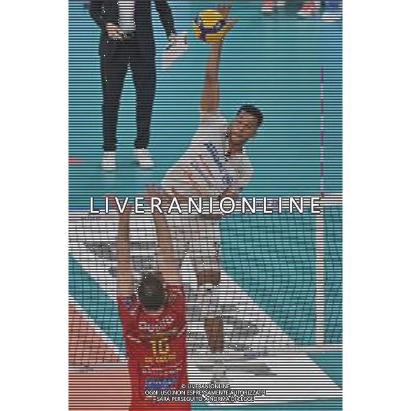 TVRG Mergarejo Hernandez Osniel Melgarejo (Powervolley Milano) Allianz Powervolley Milano vs Cucine Lube Civitanova Milano 16-04-2023 Allianz Cloud PalaLido SuperLega Credem Banca - gara 2 semifinali play off scudetto foto Roberto Garavaglia/ag. Aldo Liverani sas / AGENZIA ALDO LIVERANI SAS