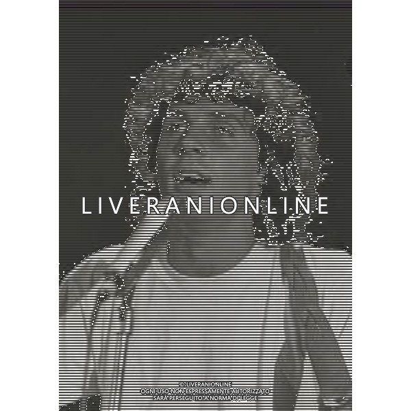 RETROSPETTIVA LUCA BARBAROSSA CANTANTE NELLA FOTO LUCA BARBAROSSA A SAINT VINCENT NELL\'\'ANNO 1982 AG ALDO LIVERANI SAS 