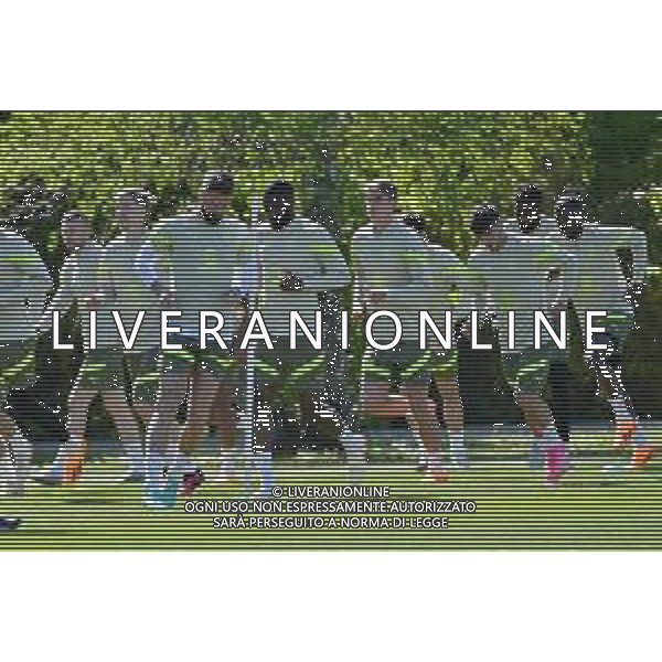 TVRG Allenamento Milan nella foto un momento dell\'allenamento Carnago (VA) 17-04-2023 Centro sportivo Milanello Allenamento Milan in preparazione della gara di ritorno contro il Napoli valevole per i quarti di finale della UEFA Champions League foto Roberto Garavaglia/ag. Aldo Liverani sas