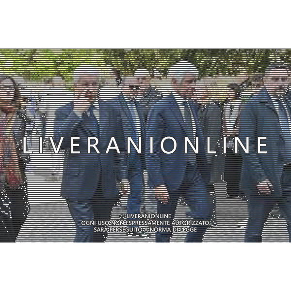 TVRG Funerale Julia Ituma nella foto Mauro Fabris SX presidente Lega Volley Femminile e Andrea Abodi DX ministro dello sport Milano 18-04-2023 Funerale di Julia Ituma la pallavolista dell\'AGIL Volley Novara morta durante la trasferta della squadra a Istanbul in Turchia foto Roberto Garavaglia/ag. Aldo Liverani sas