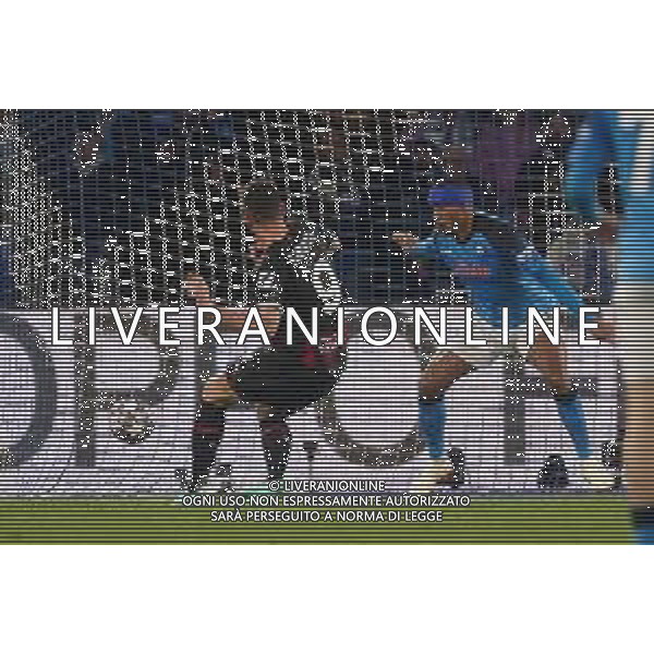 Napoli, Milan Champions League Quarti di finale 18.04.2023 nella foto: il Gol Olivier Giroud Foto Mosca, Ag.Liverani/ AGENZIA ALDO LIVERANI SAS