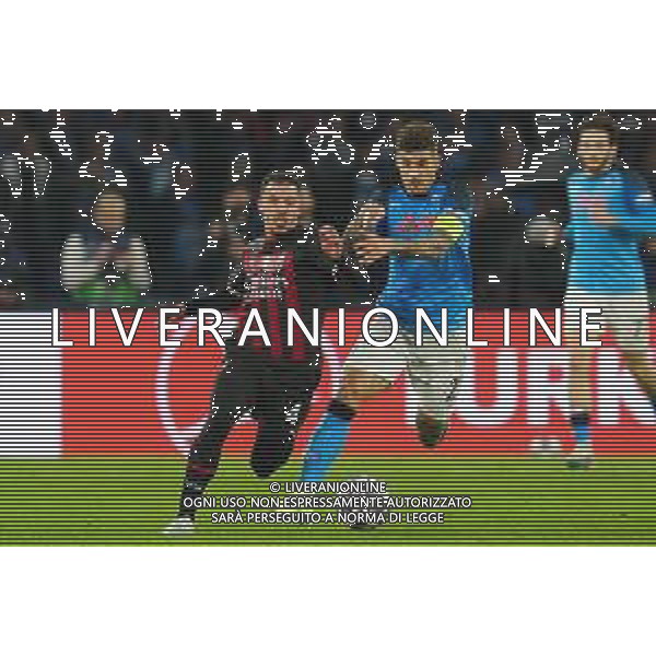 Napoli, Milan Champions League Quarti di finale 18.04.2023 nella foto: Ismael Bennacer, Giovanni Di Lorenzo Foto Mosca, Ag.Liverani/ AGENZIA ALDO LIVERANI SAS