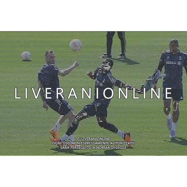 TVMV-Torino 19.04.2023 Continassa © Manuela Viganti/Agenzia Aldo Liverani Allenamento rifinitura Europa League 2022/2023 Sporting Lisbona vs Juventus Nella foto: federico gatti e paul pogba ©Viganti / AGENZIA ALDO LIVERANI SAS