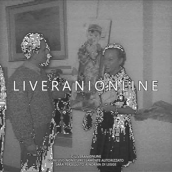 RETROSPETTIVA GLORIA SWANSON PSEUDONIMO DI GLORIA MAY JOSEPHINE SVENSSON ATTRICE NELLA FOTO GLORIA SWANSON PSEUDONIMO DI GLORIA MAY JOSEPHINE SVENSSON A ROMA NELL\'ANNO 1953 A UNA MOSTRA DI PITTORI FOTO SANDRO VESPASIANI-AG ALDO LIVERANI SAS