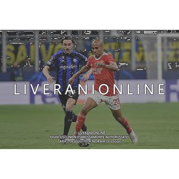 Matteo Darmian (Inter) SX e Joao Mario Naval da Costa (Benfica) DX Inter vs Benfica Milano 19-04-2023 Stadio Giuseppe Meazza - San Siro UEFA Champions League quarti di finale - gara di ritorno foto Roberto Garavaglia/ag. Aldo Liverani sas