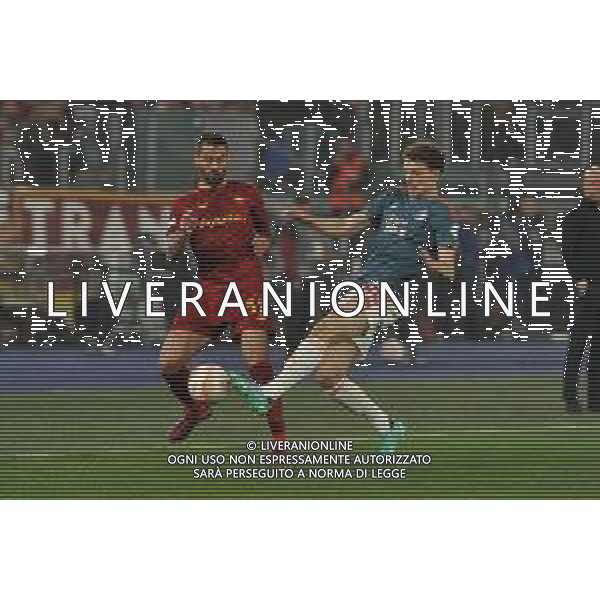 Roma vs Feyenoord Europa League - Quarti di finale - Stadio Olimpico - Roma 20-04-2023 nella foto Spinazzola e Wieffer ©Federico Gaetano / AGENZIA ALDO LIVERANI SAS