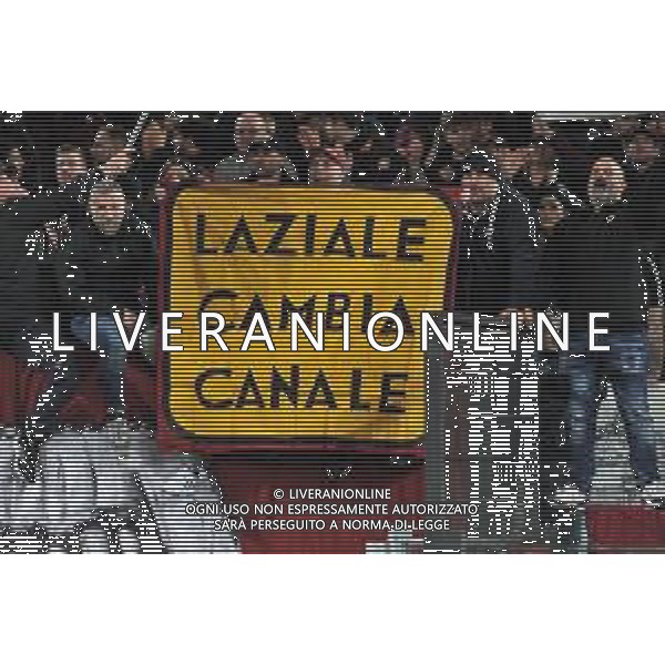 Roma vs Feyenoord Europa League - Quarti di finale - Stadio Olimpico - Roma 20-04-2023 nella foto Striscione ironico curva sud ©Federico Gaetano / AGENZIA ALDO LIVERANI SAS