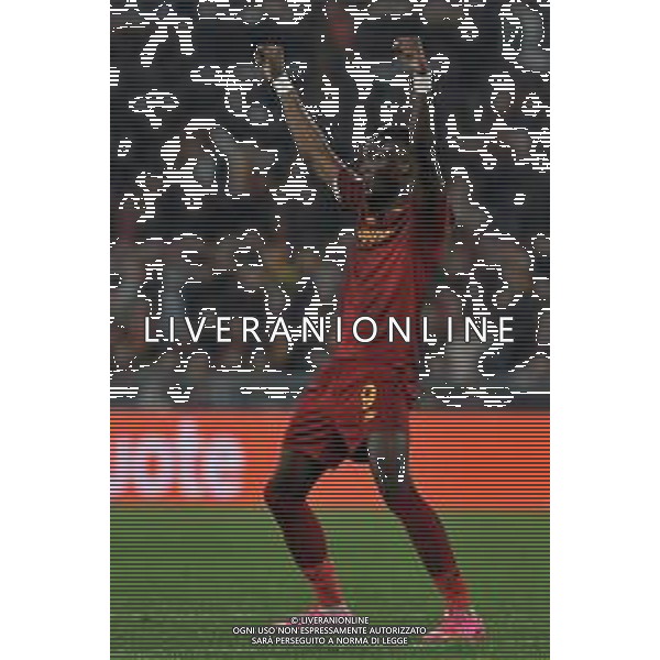 Roma vs Feyenoord Europa League - Quarti di finale - Stadio Olimpico - Roma 20-04-2023 nella foto Esultanza Abraham ©Federico Gaetano / AGENZIA ALDO LIVERANI SAS