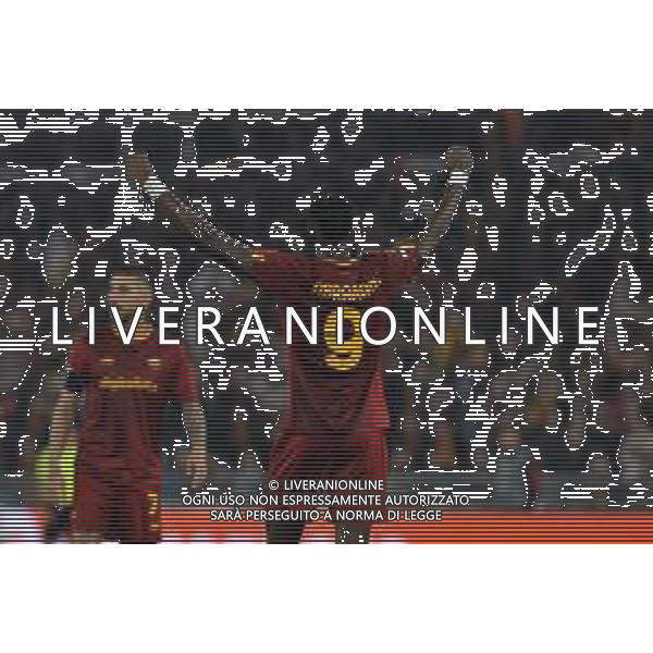 Roma vs Feyenoord Europa League - Quarti di finale - Stadio Olimpico - Roma 20-04-2023 nella foto Esultanza Abraham ©Federico Gaetano / AGENZIA ALDO LIVERANI SAS