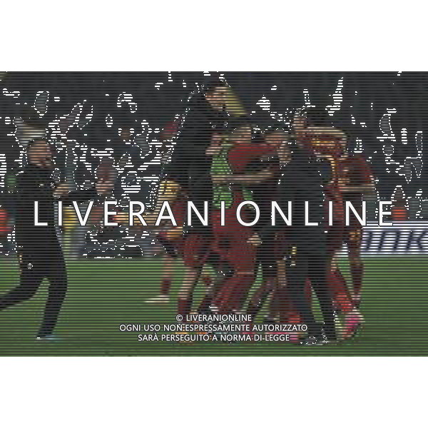 Roma vs Feyenoord Europa League - Quarti di finale - Stadio Olimpico - Roma 20-04-2023 nella foto Esultanza Roma ©Federico Gaetano / AGENZIA ALDO LIVERANI SAS