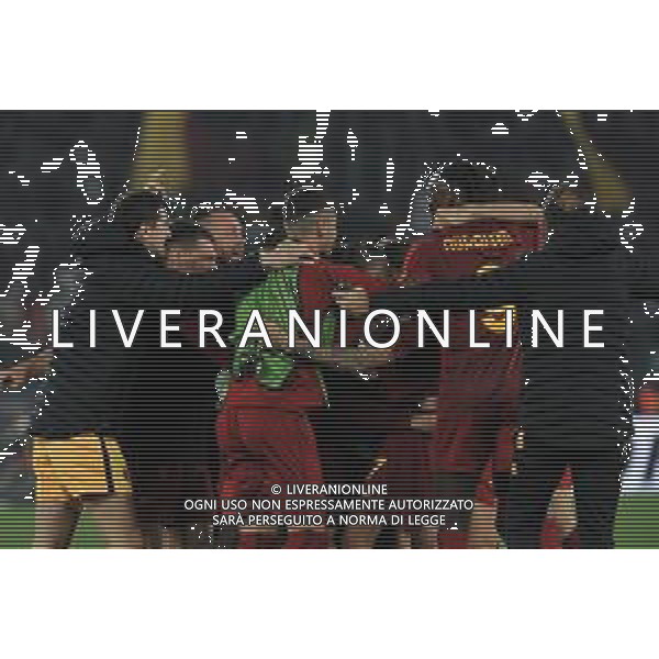 Roma vs Feyenoord Europa League - Quarti di finale - Stadio Olimpico - Roma 20-04-2023 nella foto Esultanza Roma ©Federico Gaetano / AGENZIA ALDO LIVERANI SAS