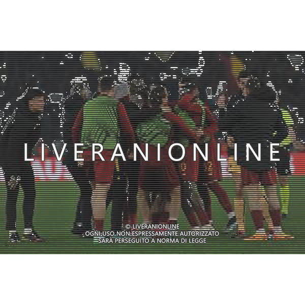 Roma vs Feyenoord Europa League - Quarti di finale - Stadio Olimpico - Roma 20-04-2023 nella foto Esultanza Roma ©Federico Gaetano / AGENZIA ALDO LIVERANI SAS