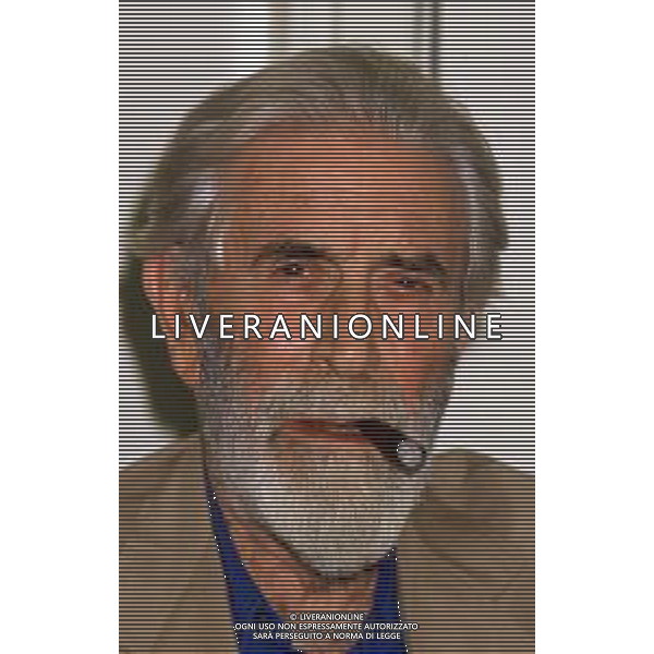 RETROSPETTIVA MARIO SOLDATI SCRITTORE E REGISTA NELLA FOTO ALLA PRESENTAZIONE DEL LIBRO \'EL PASEO DE GRACIA\' NEL 1987 ©DFP / ARCHIVIO AGENZIA ALDO LIVERANI SAS