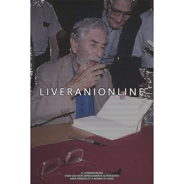 RETROSPETTIVA MARIO SOLDATI SCRITTORE E REGISTA NELLA FOTO ALLA PRESENTAZIONE DEL LIBRO \'EL PASEO DE GRACIA\' NEL 1987 ©DFP / ARCHIVIO AGENZIA ALDO LIVERANI SAS