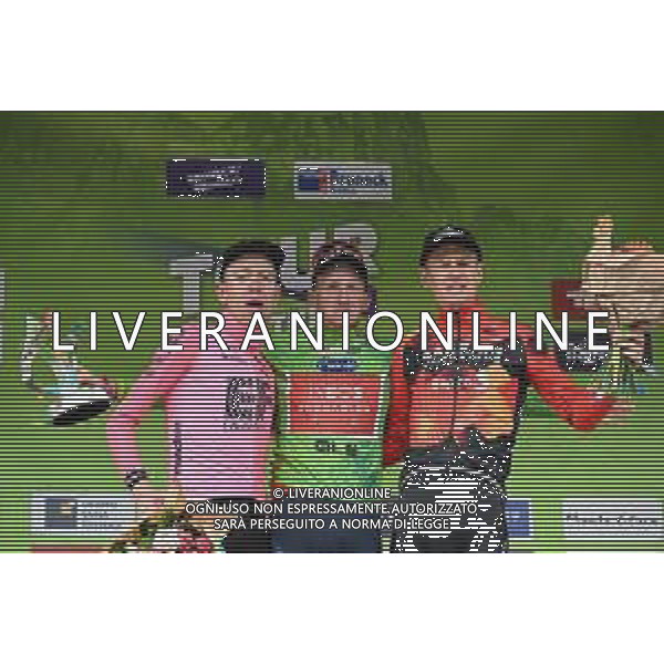 21-04-2023 Tour Of The Alps; Tappa 05 Cavalese - Brunico; 2023, Ineos Grenadiers; 2023, Ef Education - Easypost; 2023, Bahrain - Victorious; Geoghegan, Hart Tao; Carthy, Hugh; Haig, Jack; Brunico; ©SIROTTI / AGENZIA ALDO LIVERANI SAS
