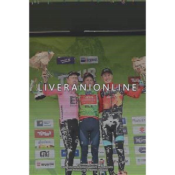 21-04-2023 Tour Of The Alps; Tappa 05 Cavalese - Brunico; 2023, Ineos Grenadiers; 2023, Ef Education - Easypost; 2023, Bahrain - Victorious; Geoghegan, Hart Tao; Carthy, Hugh; Haig, Jack; Brunico; ©SIROTTI / AGENZIA ALDO LIVERANI SAS
