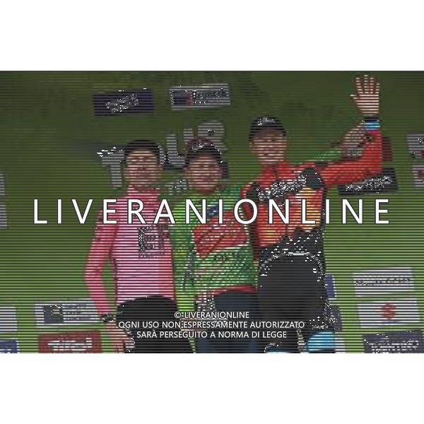 21-04-2023 Tour Of The Alps; Tappa 05 Cavalese - Brunico; 2023, Ineos Grenadiers; 2023, Ef Education - Easypost; 2023, Bahrain - Victorious; Geoghegan, Hart Tao; Carthy, Hugh; Haig, Jack; Brunico; ©SIROTTI / AGENZIA ALDO LIVERANI SAS