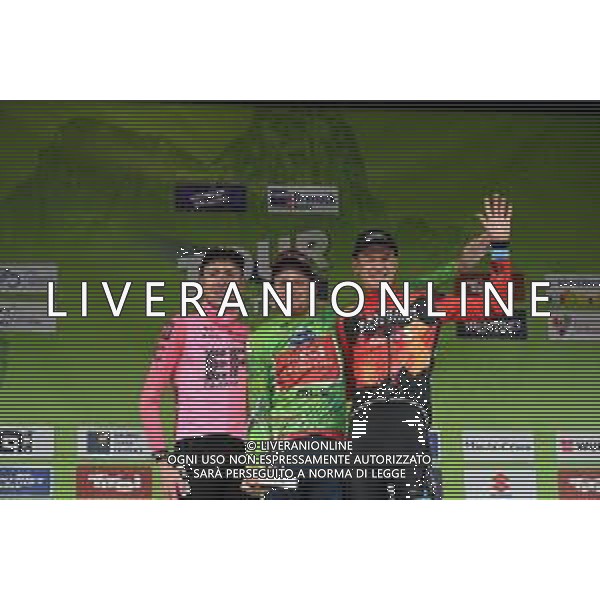 21-04-2023 Tour Of The Alps; Tappa 05 Cavalese - Brunico; 2023, Ineos Grenadiers; 2023, Ef Education - Easypost; 2023, Bahrain - Victorious; Geoghegan, Hart Tao; Carthy, Hugh; Haig, Jack; Brunico; ©SIROTTI / AGENZIA ALDO LIVERANI SAS