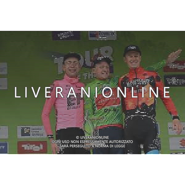 21-04-2023 Tour Of The Alps; Tappa 05 Cavalese - Brunico; 2023, Ineos Grenadiers; 2023, Ef Education - Easypost; 2023, Bahrain - Victorious; Geoghegan, Hart Tao; Carthy, Hugh; Haig, Jack; Brunico; ©SIROTTI / AGENZIA ALDO LIVERANI SAS