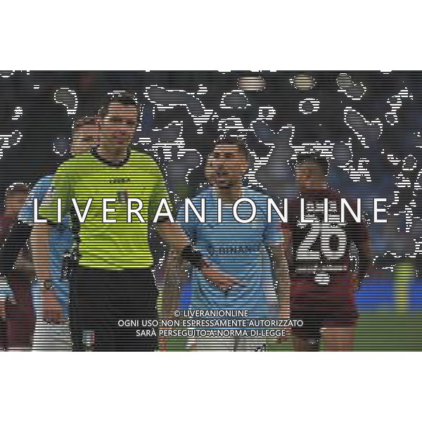 Lazio vs Torino Campionato Serie A TIM - 31 Giornata - Stadio Olimpico - Roma 22-04-2023 nella foto Zaccagni protesta con arbitro Ghersini ©Federico Gaetano / AGENZIA ALDO LIVERANI SAS