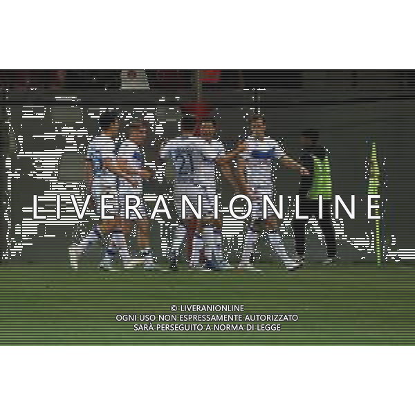 22-04-2023 REGGIO CALABRIA STADIO ORESTE GRANILLO CAMPIONATO NAZIONALE CALCIO SERIE B REGGINA VS BRESCIA NELLA FOTO ESULTANZA BRESCIA DOPO PRIMO GOAL MASSIMILIANO MANGRAVITI ©PASQUALE GARREFFA / AGENZIA ALDO LIVERANI SAS