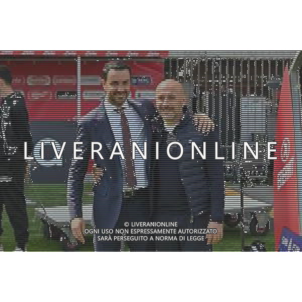 TVRG Raffaele Palladino allenatore Monza SX e Vincenzo Italiano allenatore Fiorentina DX Monza vs Fiorentina Monza 23-04-2023 U-Power Stadium Campionato Serie A TIM - 31a giornata foto Roberto Garavaglia/ag. Aldo Liverani sas/ AGENZIA ALDO LIVERANI SAS