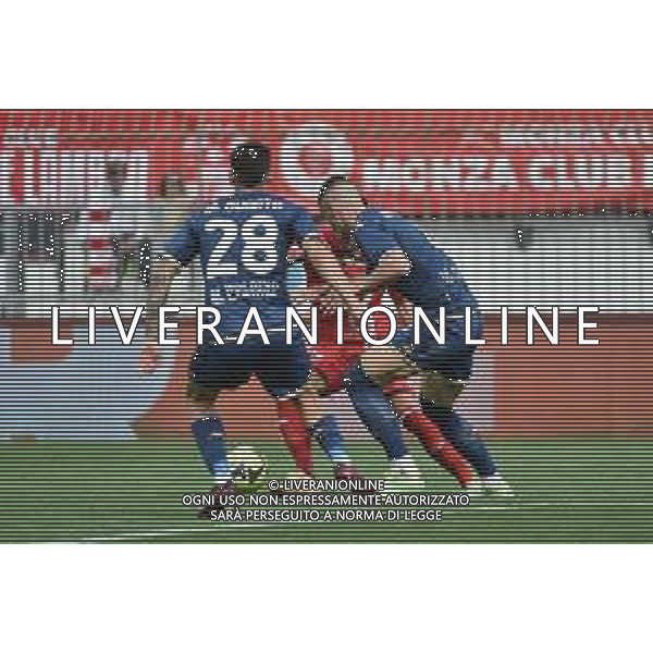 TVRG Nikola Milenkovic (Fiorentina) atterra Dany Mota Carvalho (Monza) in area e l\'arbitro Juan Luca Sacchi di Macerata concede il rigore Monza vs Fiorentina Monza 23-04-2023 U-Power Stadium Campionato Serie A TIM - 31a giornata foto Roberto Garavaglia/ag. Aldo Liverani sas/ AGENZIA ALDO LIVERANI SAS