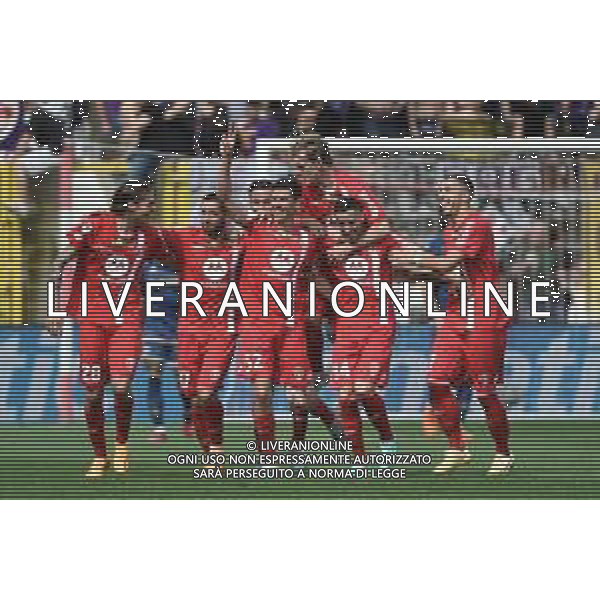 TVRG esultanza Monza dopo il gol del 3 a 2 a fine primo tempo ma la rete viene annullata con l\'aiuto del VAR Monza vs Fiorentina Monza 23-04-2023 U-Power Stadium Campionato Serie A TIM - 31a giornata foto Roberto Garavaglia/ag. Aldo Liverani sas/ AGENZIA ALDO LIVERANI SAS
