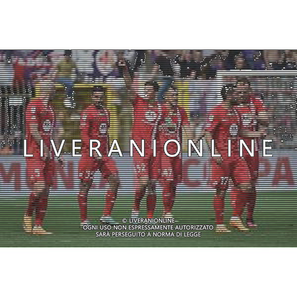 TVRG esultanza Monza dopo il gol del 3 a 2 a fine primo tempo ma la rete viene annullata con l\'aiuto del VAR Monza vs Fiorentina Monza 23-04-2023 U-Power Stadium Campionato Serie A TIM - 31a giornata foto Roberto Garavaglia/ag. Aldo Liverani sas/ AGENZIA ALDO LIVERANI SAS