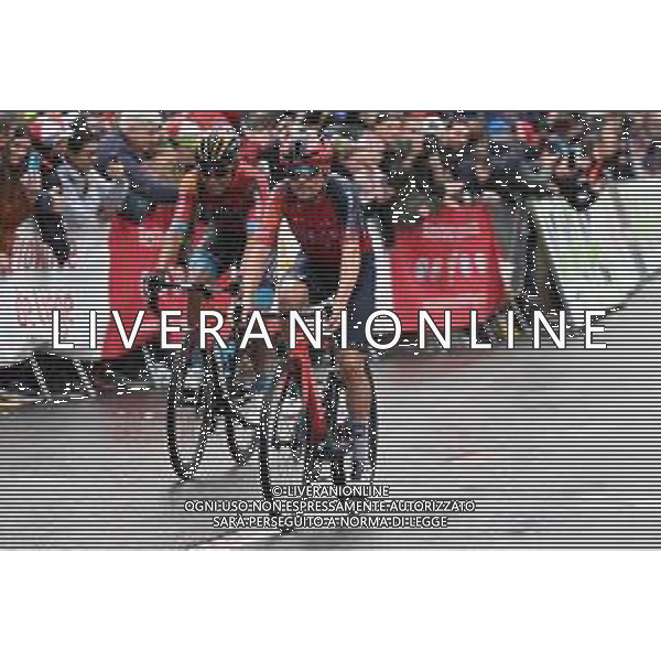23-04-2023 Liege - Bastogne - Liege; 2023, Ineos Grenadiers; 2023, Bahrain - Victorious; Pidcock, Thomas; Buitrago Sanchez, Santiago; Liegi; ©SIROTTI / AGENZIA ALDO LIVERANI SAS