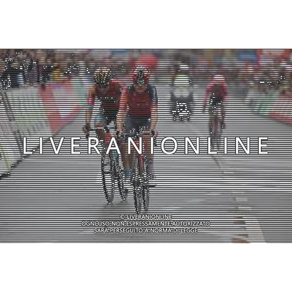 23-04-2023 Liege - Bastogne - Liege; 2023, Ineos Grenadiers; 2023, Bahrain - Victorious; Pidcock, Thomas; Buitrago Sanchez, Santiago; Liegi; ©SIROTTI / AGENZIA ALDO LIVERANI SAS