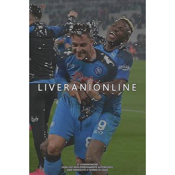 Torino 21.04.2023 Allianz Stadium Juventus vs Napoli Campionato Calcio Serie A TIM 2022/2023 31a giornata Nella foto: esultanza victor osimhen e giacomo raspadori a fine gara ©AGENZIA ALDO LIVERANI SAS