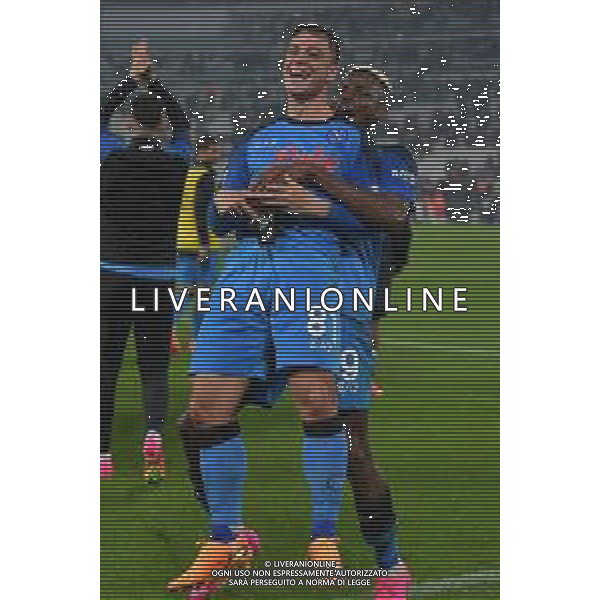 Torino 21.04.2023 Allianz Stadium Juventus vs Napoli Campionato Calcio Serie A TIM 2022/2023 31a giornata Nella foto: esultanza victor osimhen e giacomo raspadori a fine gara ©AGENZIA ALDO LIVERANI SAS