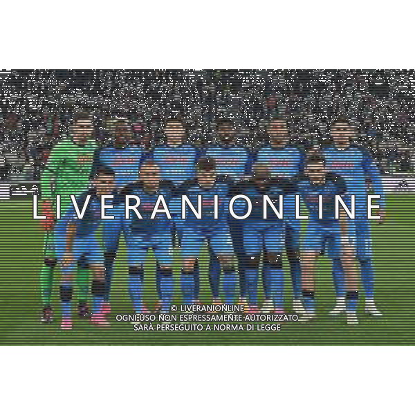 Torino 21.04.2023 Allianz Stadium Juventus vs Napoli Campionato Calcio Serie A TIM 2022/2023 31a giornata Nella foto: la formazione del napoli da sx verso dx: alex meret, victor osimhen, jae kim min, andre\' zambo anguissa, juan jesus, mathias olivera,hirving lozano, stanislav lobotka, giovanni di lorenzo, alvaro ndombele, khvicha kvaratskhelia ©AGENZIA ALDO LIVERANI SAS