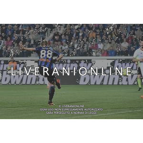 TVRG Mario Pasalic (Atalanta) segna il gol dell\'1 a 0 Atalanta vs Roma Bergamo 24-04-2023 Gewiss Stadium - Stadio Atleti Azzurri d\'Italia Campionato Serie A TIM - 31a giornata foto Roberto Garavaglia/ag. Aldo Liverani sas / AGENZIA ALDO LIVERANI SAS