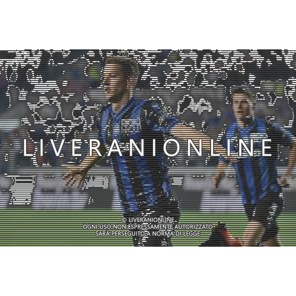 TVRG Mario Pasalic (Atalanta) esulta dopo il gol dell\'1 a 0 Atalanta vs Roma Bergamo 24-04-2023 Gewiss Stadium - Stadio Atleti Azzurri d\'Italia Campionato Serie A TIM - 31a giornata foto Roberto Garavaglia/ag. Aldo Liverani sas / AGENZIA ALDO LIVERANI SAS