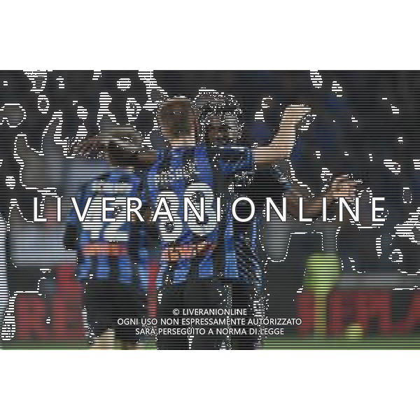 TVRG Mario Pasalic (Atalanta) e Duvan Zapata (Atalanta) esultano dopo il gol dell\'1 a 0 Atalanta vs Roma Bergamo 24-04-2023 Gewiss Stadium - Stadio Atleti Azzurri d\'Italia Campionato Serie A TIM - 31a giornata foto Roberto Garavaglia/ag. Aldo Liverani sas / AGENZIA ALDO LIVERANI SAS