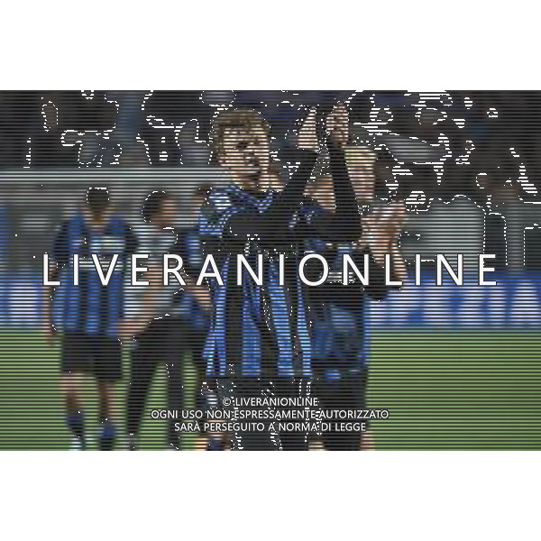 TVRG Giorgio Scalvini (Atalanta) esultanza a fine partita Atalanta vs Roma Bergamo 24-04-2023 Gewiss Stadium - Stadio Atleti Azzurri d\'Italia Campionato Serie A TIM - 31a giornata foto Roberto Garavaglia/ag. Aldo Liverani sas / AGENZIA ALDO LIVERANI SAS