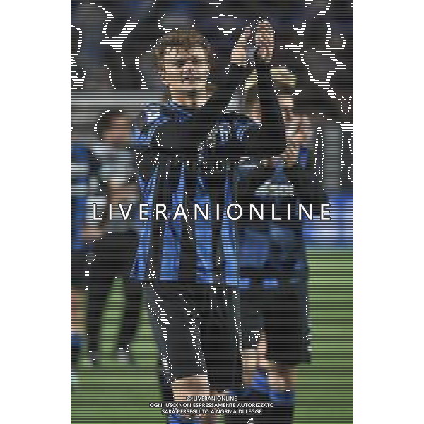 TVRG Giorgio Scalvini (Atalanta) esultanza a fine partita Atalanta vs Roma Bergamo 24-04-2023 Gewiss Stadium - Stadio Atleti Azzurri d\'Italia Campionato Serie A TIM - 31a giornata foto Roberto Garavaglia/ag. Aldo Liverani sas