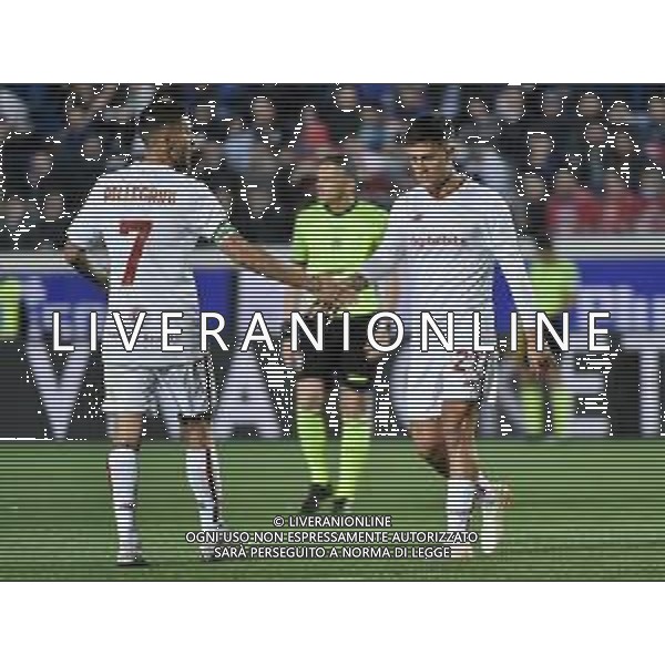 TVRG Lorenzo Pellegrini (Roma) SX e Paulo Dybala (Roma) DX Atalanta vs Roma Bergamo 24-04-2023 Gewiss Stadium - Stadio Atleti Azzurri d\'Italia Campionato Serie A TIM - 31a giornata foto Roberto Garavaglia/ag. Aldo Liverani sas