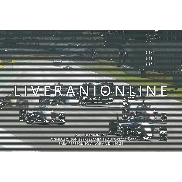 IMOLA 23 04 2023 AUTODROMO ENZO E DINO FERRARI RACING WEEKEND GARA ITALIAN F4 CHAMPIONSHIP NELLA FOTO ANDREA FRASINETTI CON LA SUA MONOPOSTO TAMPONA LA FORMULA DI UGO UGOCHUKWU E SI RIBALTA NON GRAVE ©SANNA / AGENZIA ALDO LIVERANI SAS