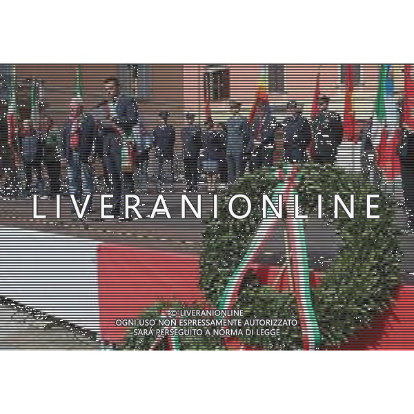 IMOLA 25 APRILE 25 APRILE FESTA DELLA LIBERAZIONE DEI FASCISTI NELLA FOTO SINDACO MARCO PANIERI IN PIAZZA GRAMSCI ©SANNA / AGENZIA ALDO LIVERANI SAS