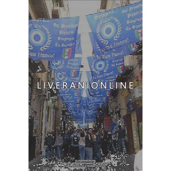 25-04-2023 NAPOLI- LA CITTA\' SI PREPARA AI FESTEGGIAMENTI DEL TERZO SCUDETTO FOTO MOSCA/AG. ALDO LIVERANI