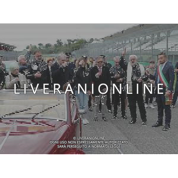 IMOLA 25 04 2023 AUTODROMO ENZO E DINO FERRARI 70∞ANNIVERSARIO DELL\'AUTODROMO ENZO E DINO FERRARI NELLA FOTO BENEDIZIONE DEL AUTODROMO DA PARTE DEL VESCOVO VESCOVO GIOVANNI MOSCIATTI CON SINDACO MARCO PANIERI FABIO BACCHILEGA CON AMI,GIANCARLO MINARDI PIETRO BENVENUI RENATA NOSETTO ©SANNA / AGENZIA ALDO LIVERANI SAS