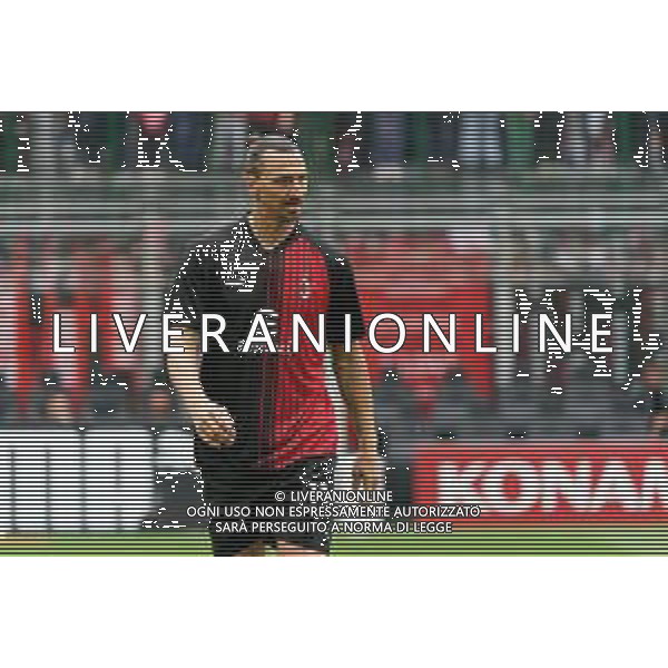 Zlatan Ibrahimović (AC Milan) during the Italian soccer Serie A match AC Milan vs US Lecce on April 23, 2023 at Giuseppe Meazza Stadium in Milan, Italy. Photo by Emmanuele Mastrodonato/ag. Aldo Liverani sas/ AGENZIA ALDO LIVERANI SAS